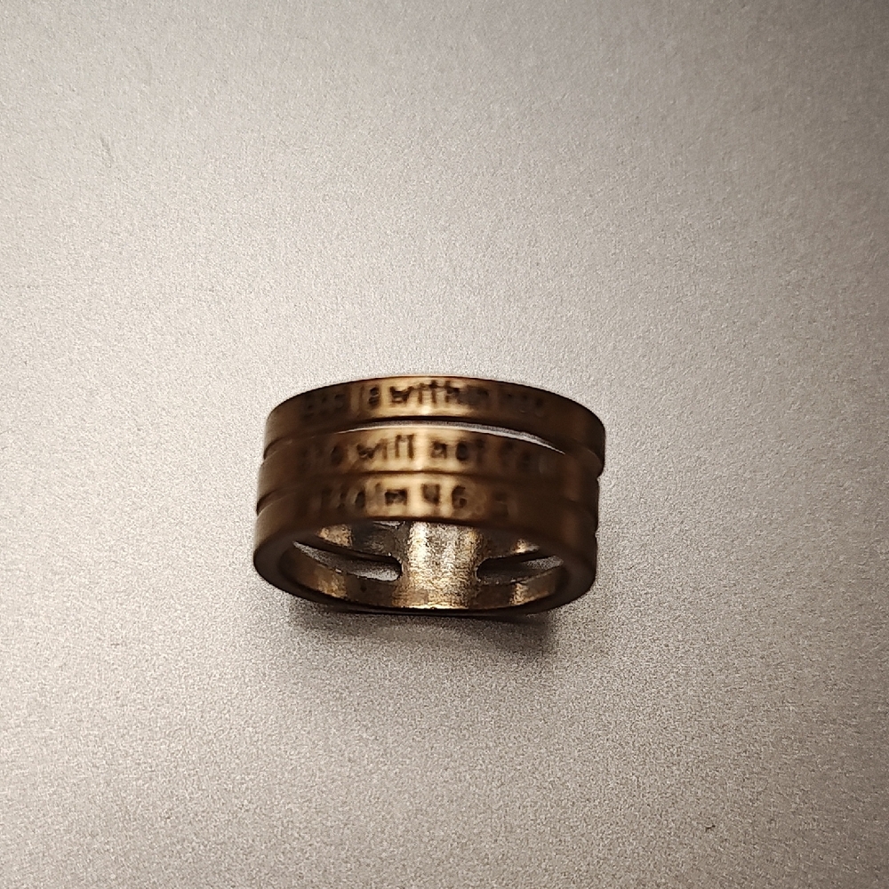Bronze-Toned Triple Band Ring